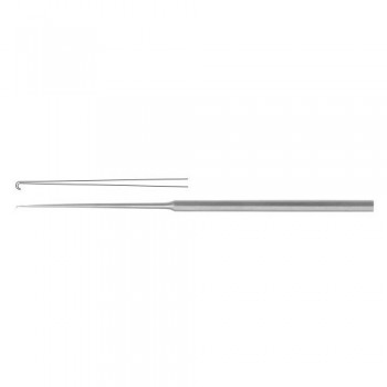 Micro Ear Needle Angled 90° Stainless Steel, 15.5 cm - 6" Tip Size 0.3 mm 